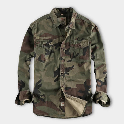Chemise Slim Fit À Motif Camouflage Pour Homme | Idéal Pour Tenues Décontractées