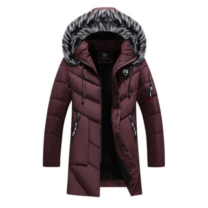 Manteau Long avec Capuche et Fermeture Éclair pour Hommes | Idéal pour l’Hiver