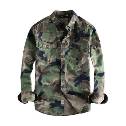 Chemise Slim Fit À Motif Camouflage Pour Homme | Idéal Pour Tenues Décontractées