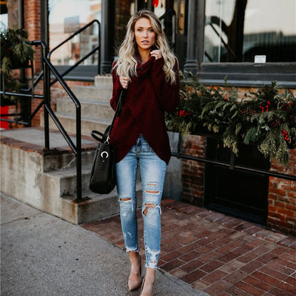 Pull Tricoté pour Femme en Polyester | Coupe Ajustée