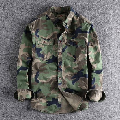 Chemise Slim Fit À Motif Camouflage Pour Homme | Idéal Pour Tenues Décontractées