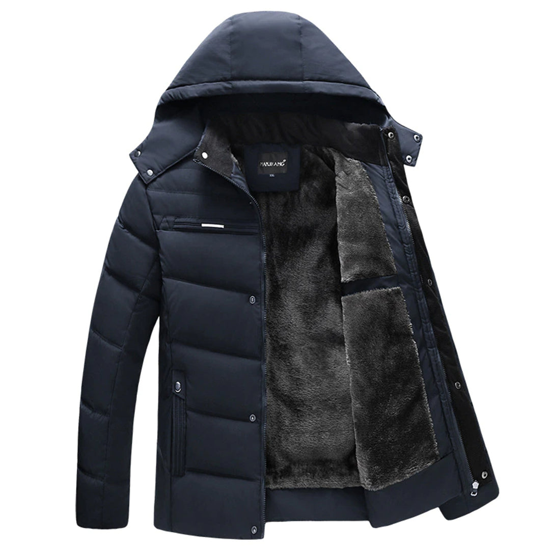 Manteau Long avec Capuche et Fermeture Zippée pour Hommes | Idéal pour l'Hiver
