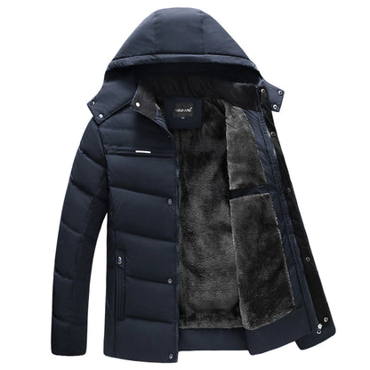 Manteau Long avec Capuche et Fermeture Zippée pour Hommes | Idéal pour l'Hiver