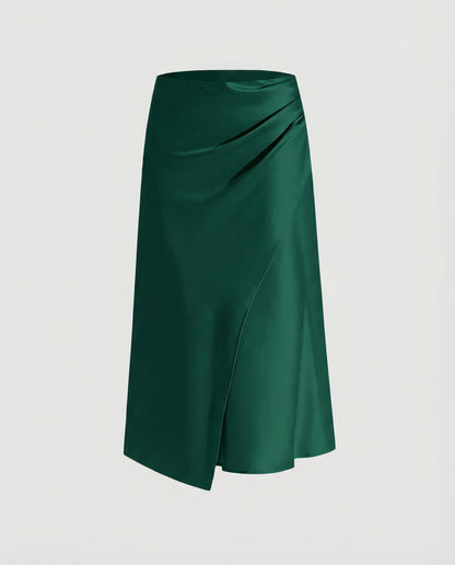 Jupe Portefeuille Fluide avec Drapé et Taille Ajustable pour Femme | Idéale pour Quotidien et Occasions
