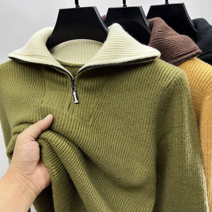 Pull À Col Zippé pour Homme | Idéal pour Le Quotidien Et Les Loisirs