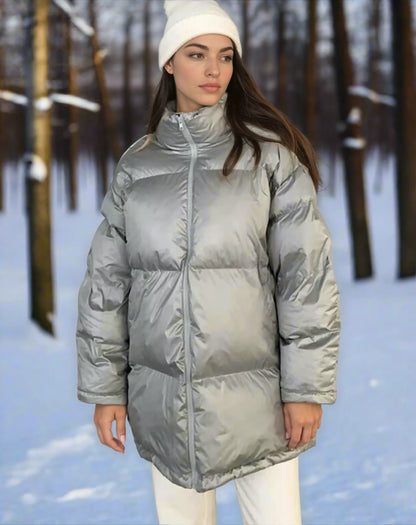 Doudoune Oversize avec Col Haut pour Femme | Idéale pour l’Hiver