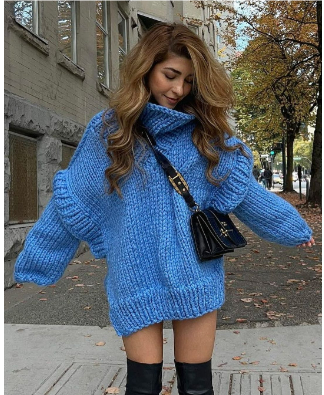 Pull Oversize avec Motif Tricoté pour Femme | Idéal pour La Mi-Saison