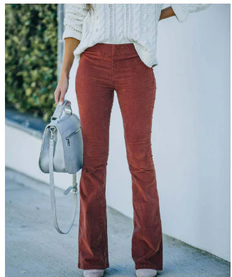 Pantalon Évasé avec Taille Haute pour Femme | Idéal pour la Mi-Saison