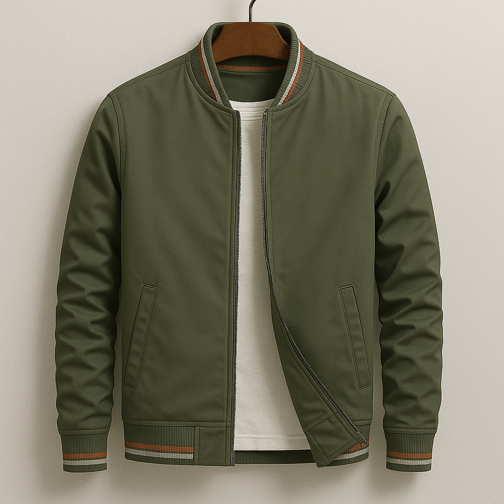 Veste De Transition Style Bomber Avec Poches Pour Homme | Idéal Pour La Mi-Saison