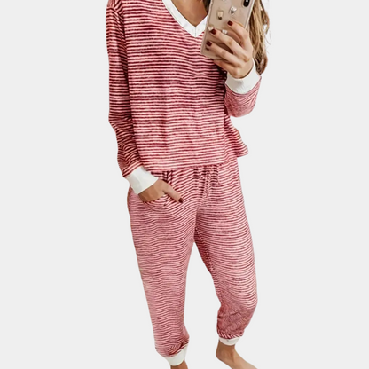 Ensemble Pyjama Deux Pièces avec Haut Et Pantalon pour Femmes | Idéal pour Les Soirées À La Maison Et Le Sommeil