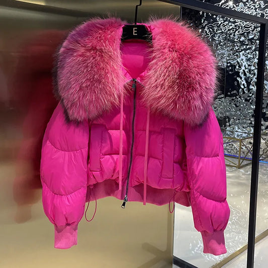 Doudoune d’Hiver avec Col en Fausse Fourrure et Fermeture Zippée pour Femme | Idéale pour Temps Froid