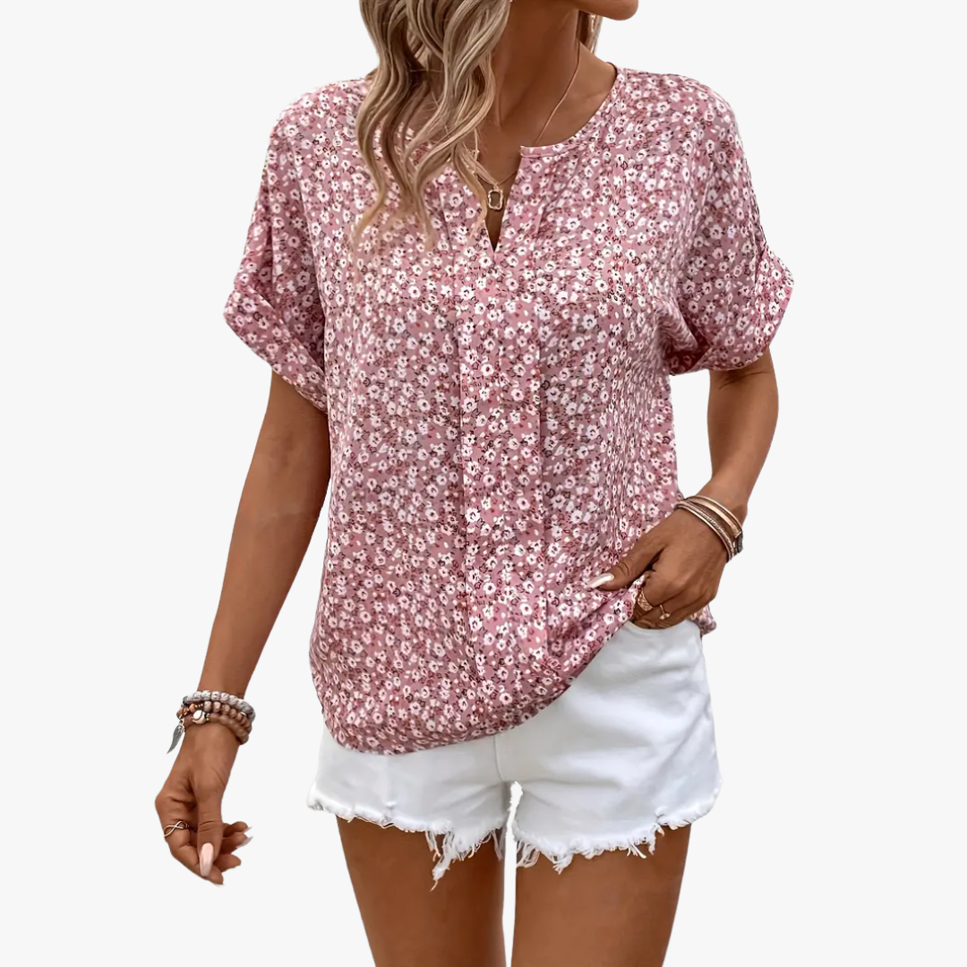 Blouse à Imprimé Floral et Coupe Classique pour Femme | Idéale pour le Travail ou les Dîners Décontractés
