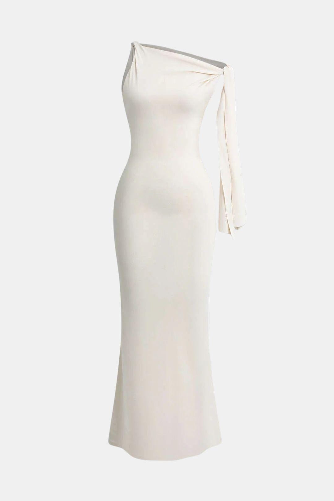 Robe Maxi Asymétrique Avec Détail Noué Pour Femme | Idéale Pour Les Soirées Et Occasions Formelles
