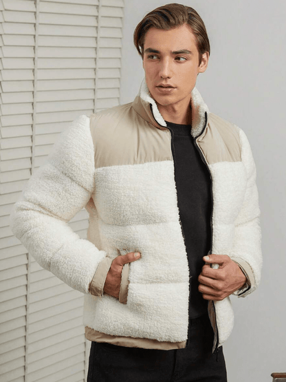 Manteau Long Matelassé avec Col Haut pour Homme | Idéal pour L’Hiver