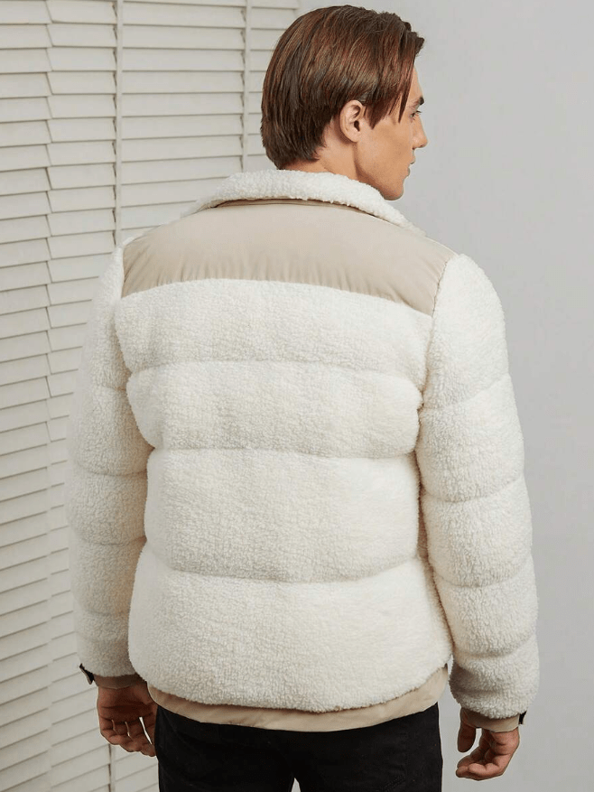 Manteau Long Matelassé avec Col Haut pour Homme | Idéal pour L’Hiver