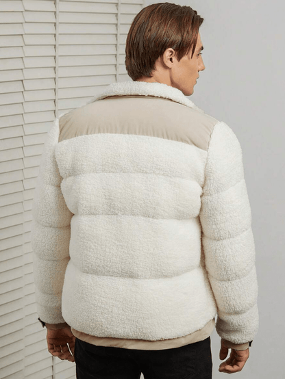 Manteau Long Matelassé avec Col Haut pour Homme | Idéal pour L’Hiver