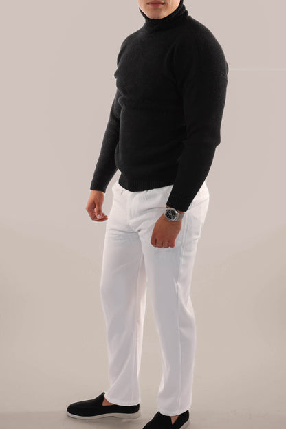 Pull À Col Roulé avec Manches Ajustables pour Homme | Idéal pour La Superposition