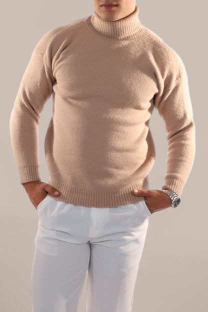 Pull À Col Roulé avec Manches Ajustables pour Homme | Idéal pour La Superposition