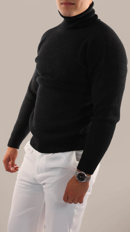 Pull À Col Roulé avec Manches Ajustables pour Homme | Idéal pour La Superposition