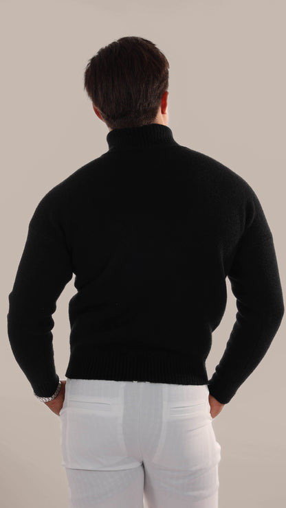 Pull À Col Roulé avec Manches Ajustables pour Homme | Idéal pour La Superposition