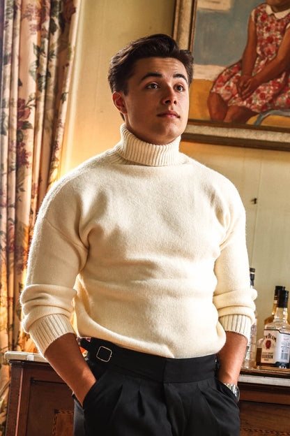 Pull À Col Roulé avec Manches Ajustables pour Homme | Idéal pour La Superposition