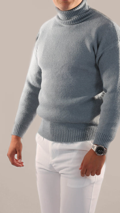 Pull À Col Roulé avec Manches Ajustables pour Homme | Idéal pour La Superposition