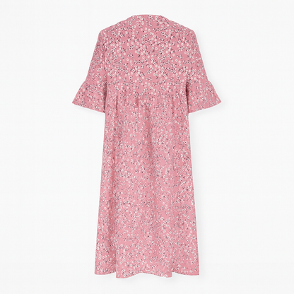 Robe Mi-Longue Avec Imprimé Floral Et Col En V Pour Femmes | Idéale Pour Les Journées D’été