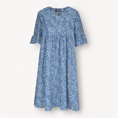 Robe Mi-Longue Avec Imprimé Floral Et Col En V Pour Femmes | Idéale Pour Les Journées D’été