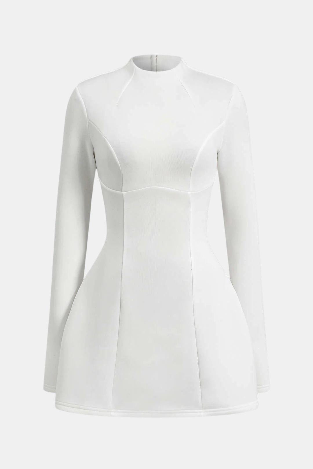 Robe Mini Avec Manches Longues Et Dos Ouvert Pour Femme | Idéal Pour Soirées Et Événements