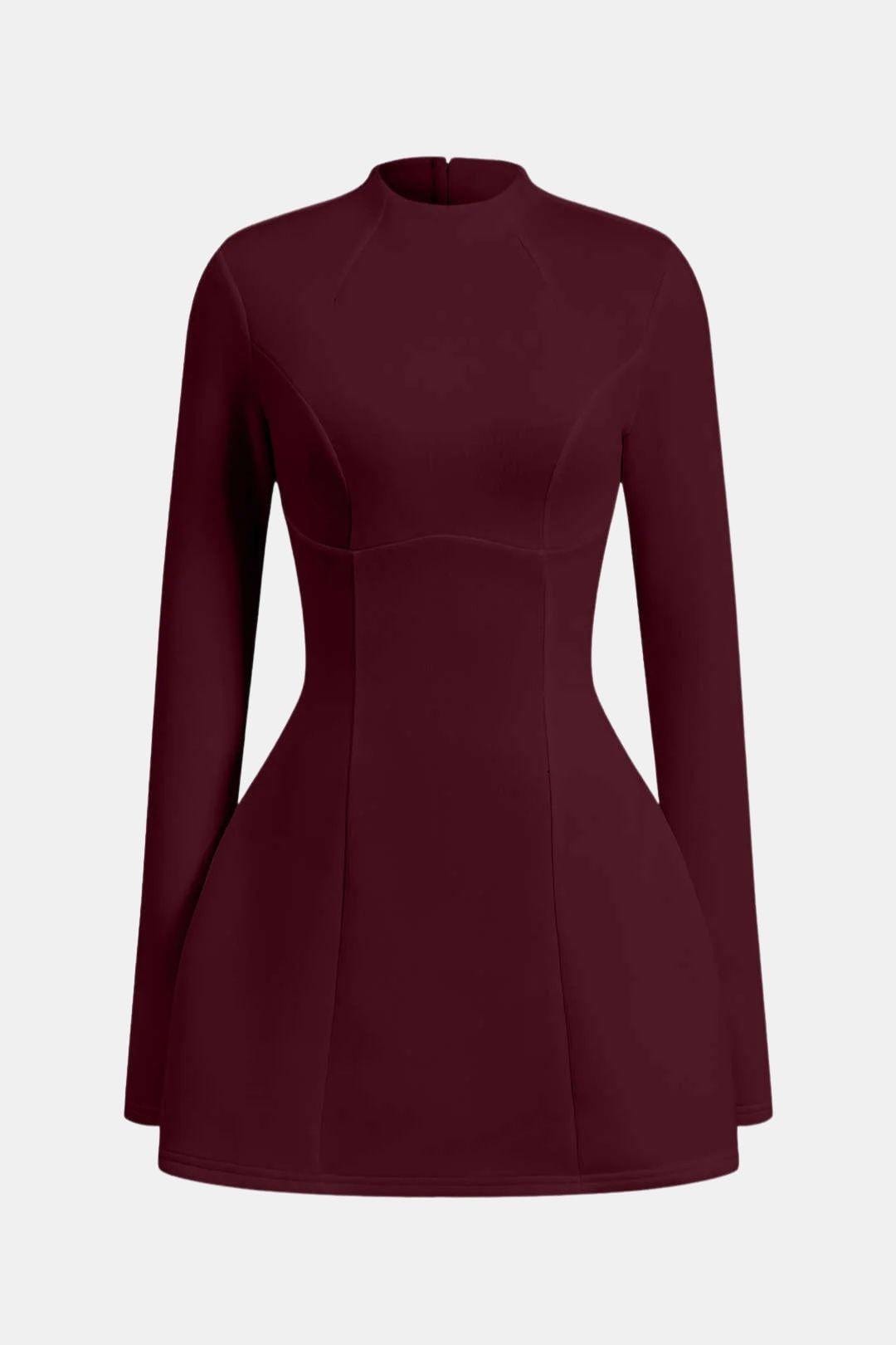 Robe Mini Avec Manches Longues Et Dos Ouvert Pour Femme | Idéal Pour Soirées Et Événements