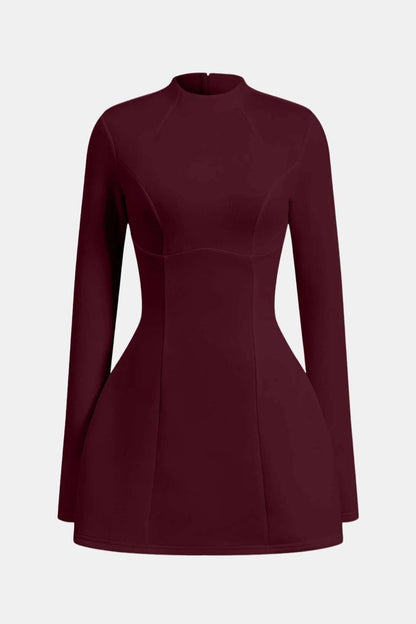 Robe Mini Avec Manches Longues Et Dos Ouvert Pour Femme | Idéal Pour Soirées Et Événements
