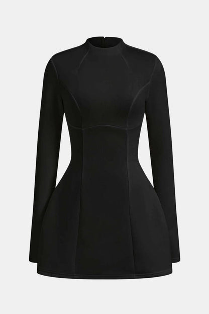 Robe Mini Avec Manches Longues Et Dos Ouvert Pour Femme | Idéal Pour Soirées Et Événements