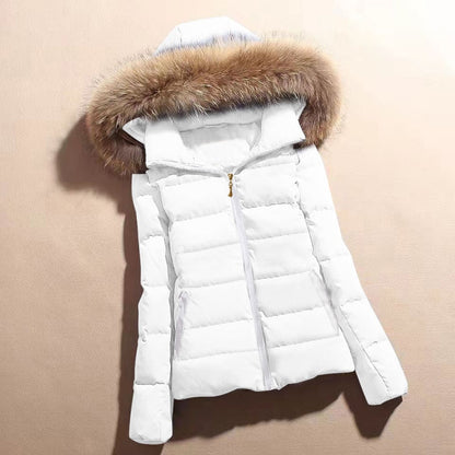 Veste Matelassée à Capuche avec Bordure Imitation Fourrure pour Femmes | Idéale pour la Saison Froide