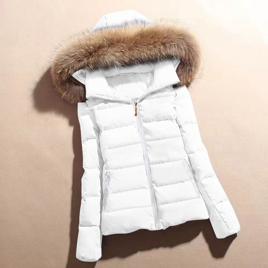 Veste Matelassée à Capuche avec Bordure Imitation Fourrure pour Femmes | Idéale pour la Saison Froide