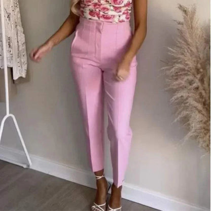 Pantalon Taille Haute Avec Coupe Droite Pour Femmes | Idéal Pour Travail Et Loisirs