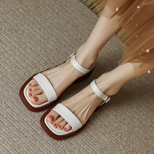 Sandales Plates Avec Semelle Simple Pour Femme | Idéal Pour Saison Estivale