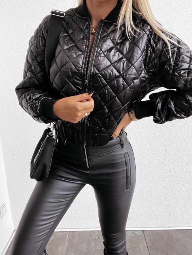 Veste Puffer Courte Matelassée Avec Fermeture Zippée Pour Femme | Idéale Pour La Saison Froide Et Les Activités Quotidiennes