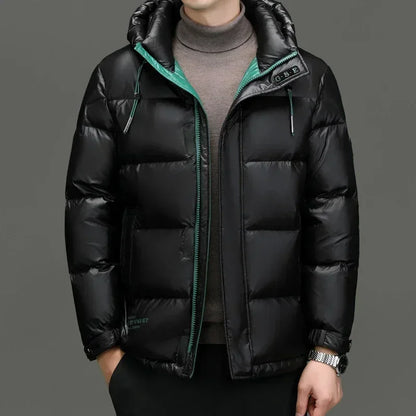 Doudoune D’hiver Avec Capuche Et Coupe Droite Pour Hommes | Idéale Pour La Saison Hivernale