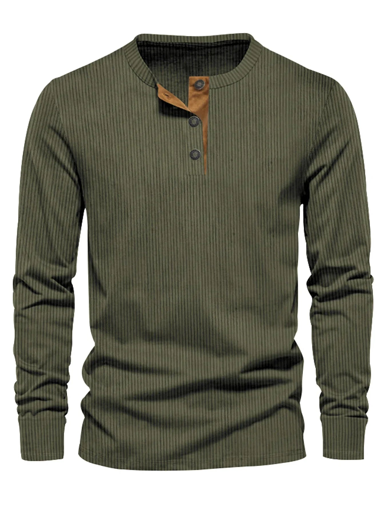 Chemise À Manches Longues Avec Col Henley Pour Homme | Idéal Pour Usage Quotidien