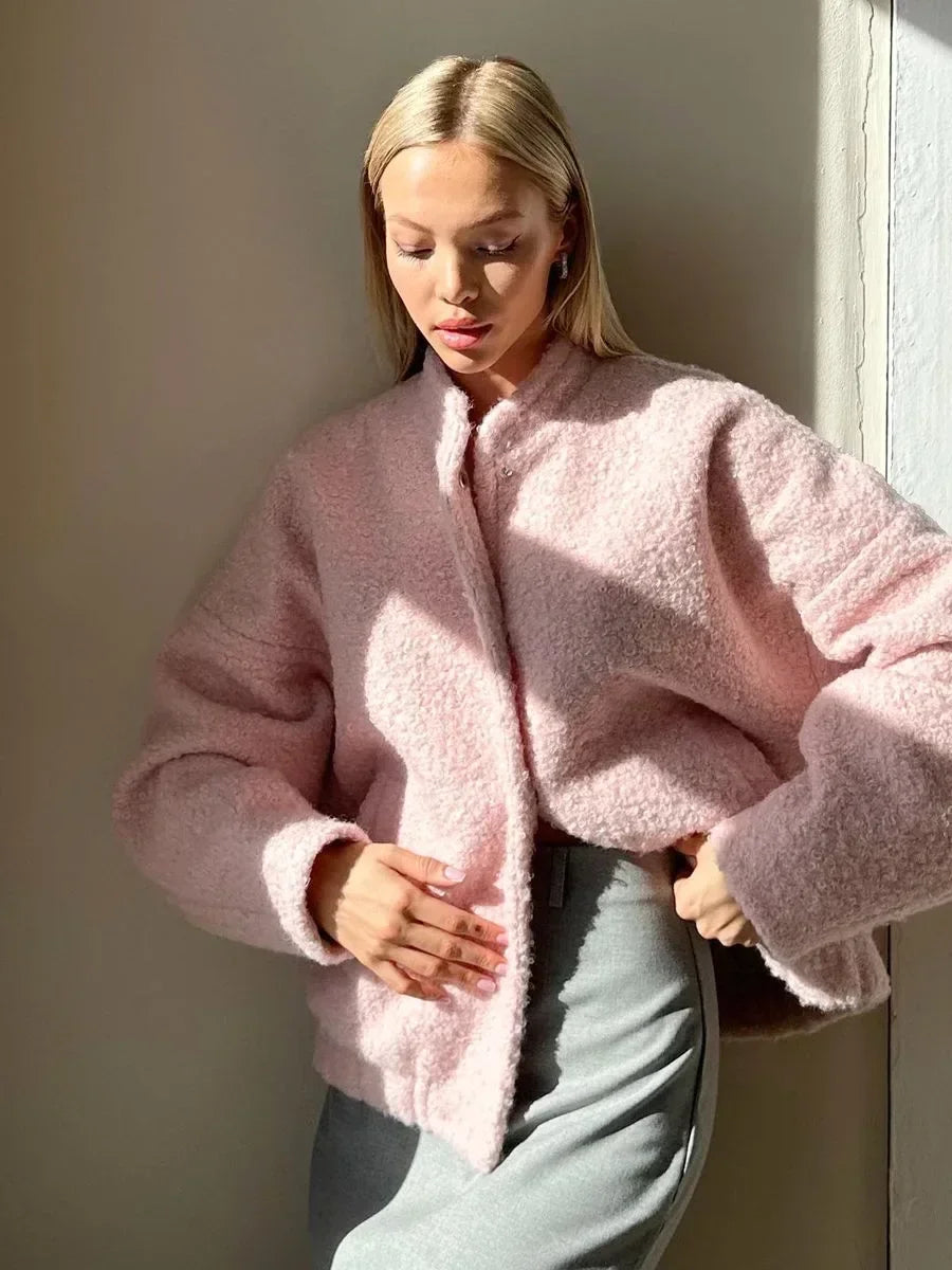 Veste Courte À Manches Longues pour Femmes | Idéale pour L’Automne Et L’Hiver