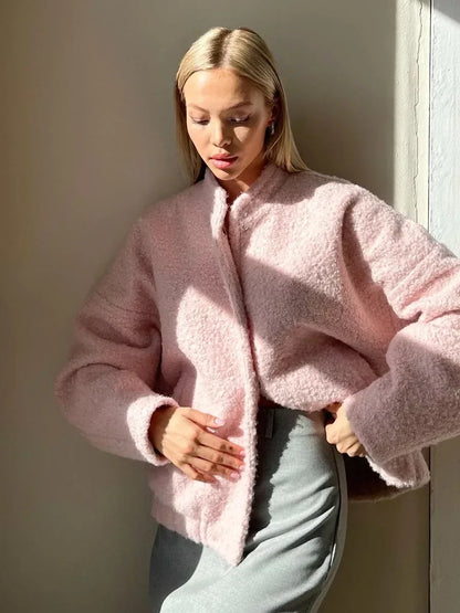 Veste Courte À Manches Longues pour Femmes | Idéale pour L’Automne Et L’Hiver