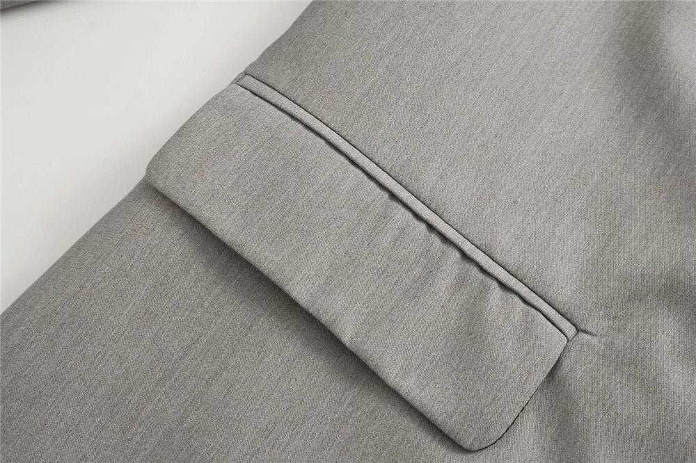 Blazer Croisé Avec Col À Revers Pour Femme | Idéal Pour Le Travail Ou Les Occasions Décontractées