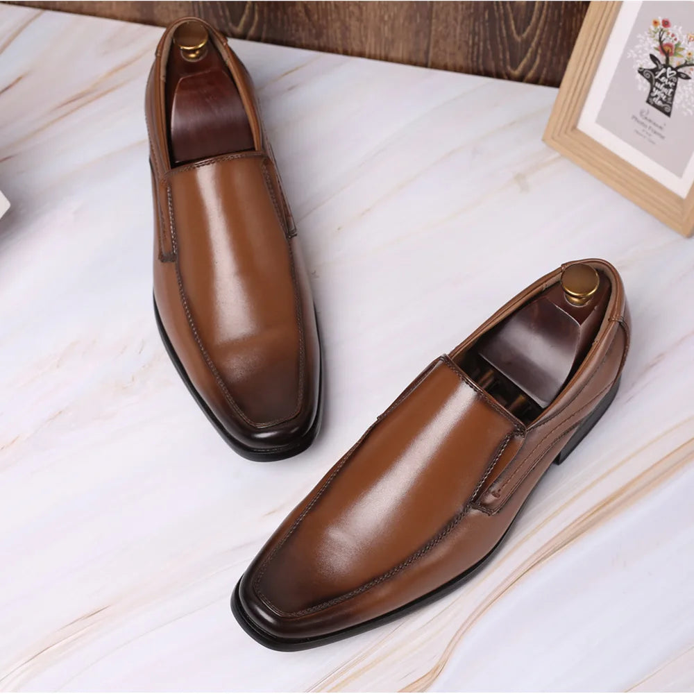 Mocassins à bout carré pour hommes