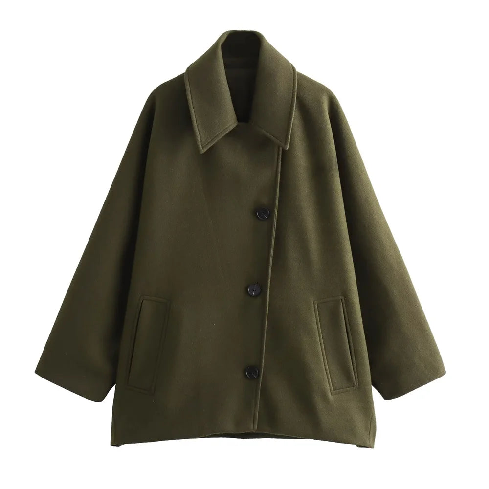 Manteau Long Oversize de Style Trench pour Femme avec Manches Longues | Idéal pour l’Automne et l’Hiver