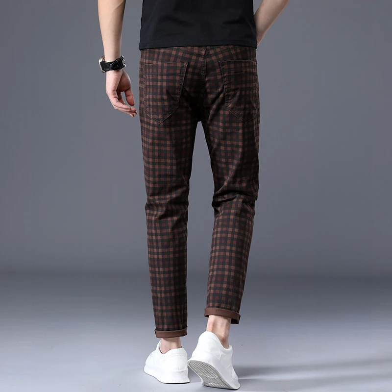 Pantalon Slim Fit À Carreaux Pour Homme | Idéal Pour Le Quotidien