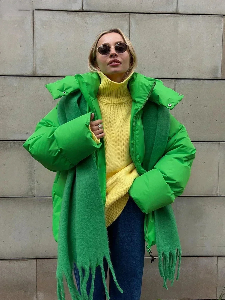 Manteau Parka Matelassé avec Capuche et Poches pour Femme | Idéal pour l’Hiver