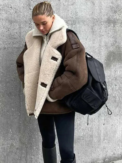 Manteau Long à Col Revers avec Boutonnage Simple pour Femme | Idéal pour l’Automne et l’Hiver
