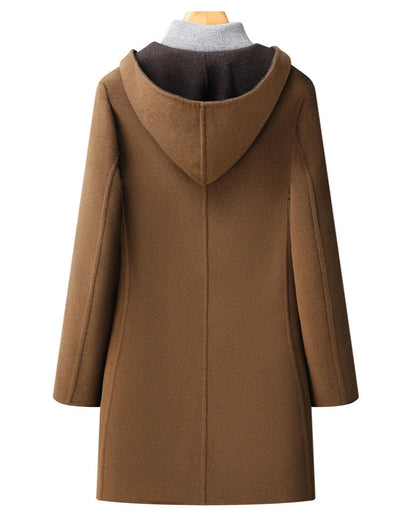 Manteau À Capuche avec Fermeture Boutonnée pour Femme | Idéal pour L’Hiver