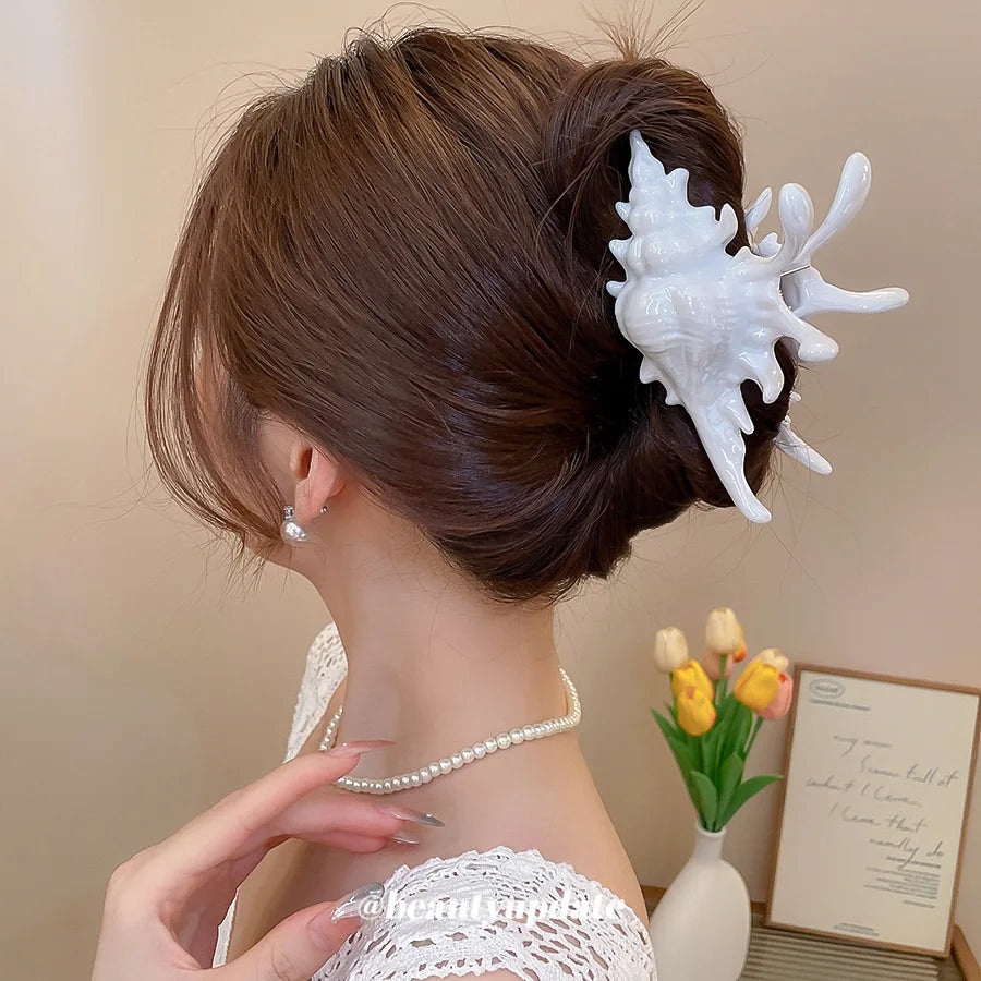 Pince À Cheveux Avec Design Inspiré D’Un Coquillage Pour Femmes | Idéale Pour Les Coiffures D’Été