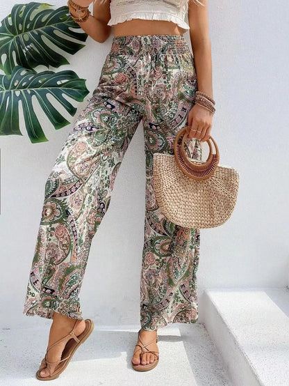 Pantalon Large Avec Motif Paisley Pour Femmes | Idéal Pour Usage Quotidien Et Temps Chaud